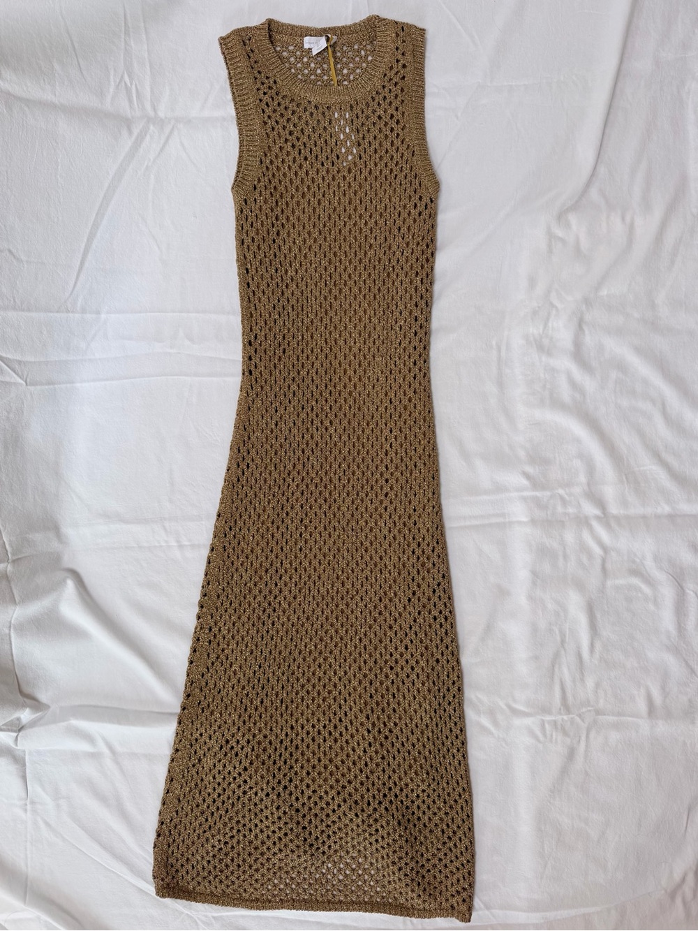 House of Harlow 1960 NWT Crochet Golden Maxi Dress